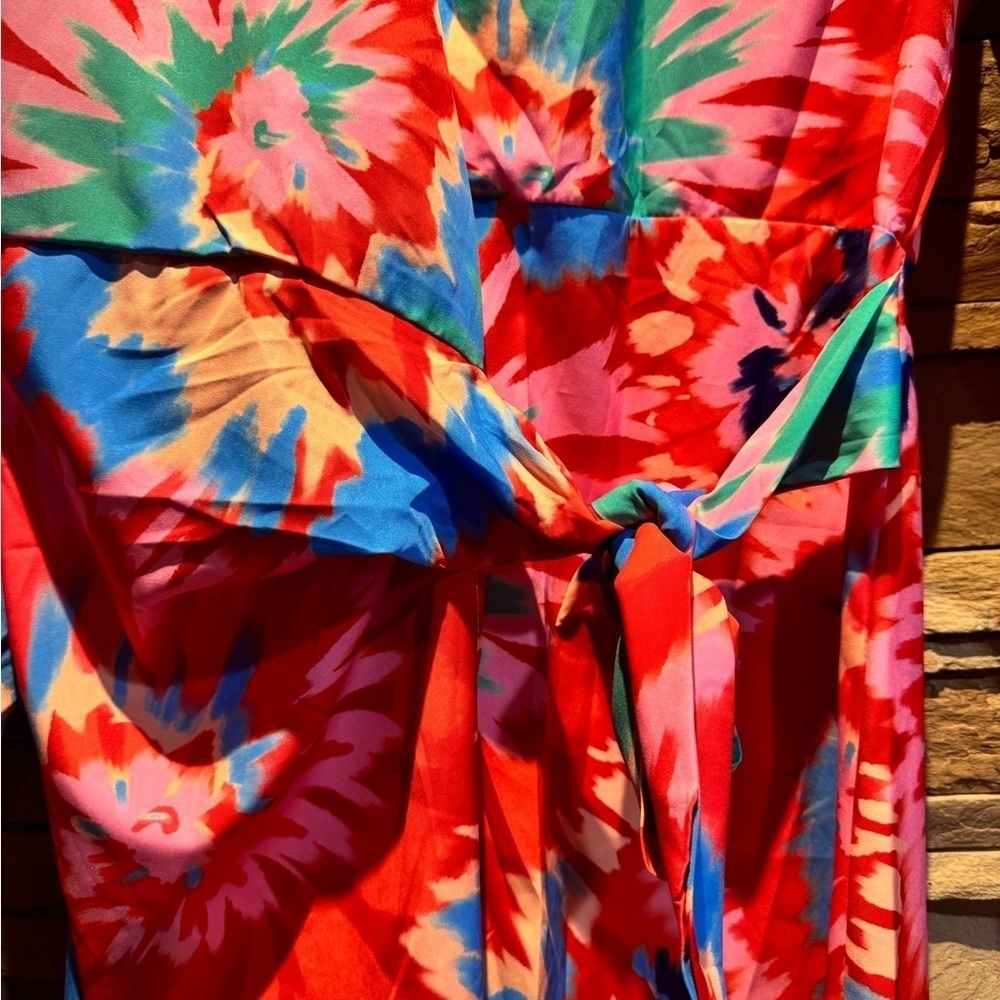 Sunday Up Colorful Long Sleeve Wrap Dress - Picture 3 of 6